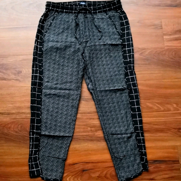 Madewell Windowpane Contrast Print Joggers - Picture 1 of 4